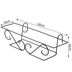 Riidehoidja rõdukastile, lillepottidele 60cm hind ja info | Lillekastid | kaup24.ee