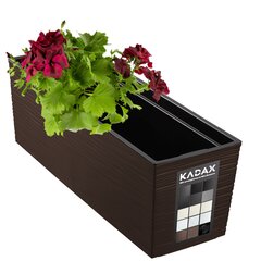 Lillepoti rõdukast + sisestus 19x56cm Mocha hind ja info | Lillekastid | kaup24.ee