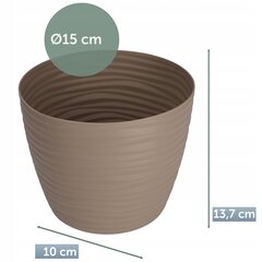 Lillepott, lillekaas, beež alus, 15 cm hind ja info | Dekoratiivsed lillepotid | kaup24.ee