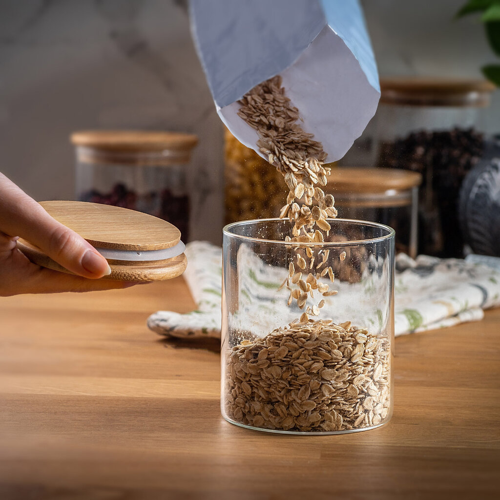 Toidukonteiner Klaaspasta vürtside jaoks kaanega Purk 800 ml цена и информация | Toidu säilitusnõud | kaup24.ee