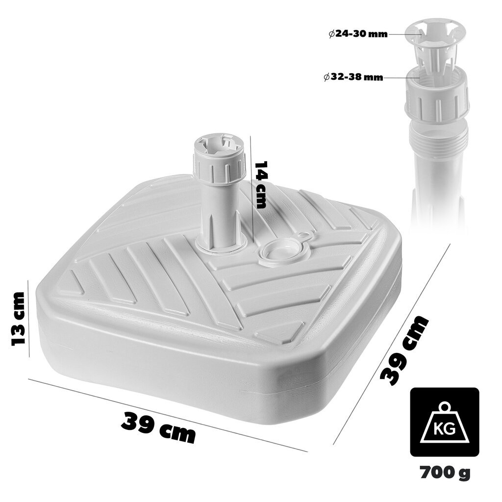 Vihmavarju alus ruudukujuline aia vihmavarju alus 39cm kaal цена и информация | Aiamööbli komplektid | kaup24.ee