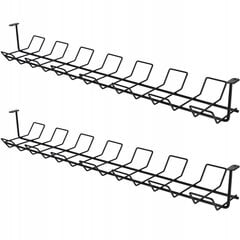 2x musta teleri kaabli kate laua all Kaabli organiseerija kattekruvid hind ja info | Kontoritoolid | kaup24.ee
