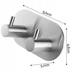 Крючок для вешалки Самоклеящийся крючок для ванной комнаты x 2 цена и информация | Аксессуары для ванной комнаты | kaup24.ee