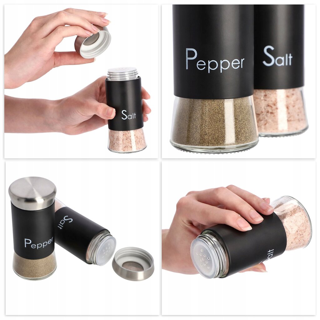 Salt Shaker Salt Seasoner Must konteiner 150ml hind ja info | Soola- ja pipraveskid, maitseianepurgid | kaup24.ee