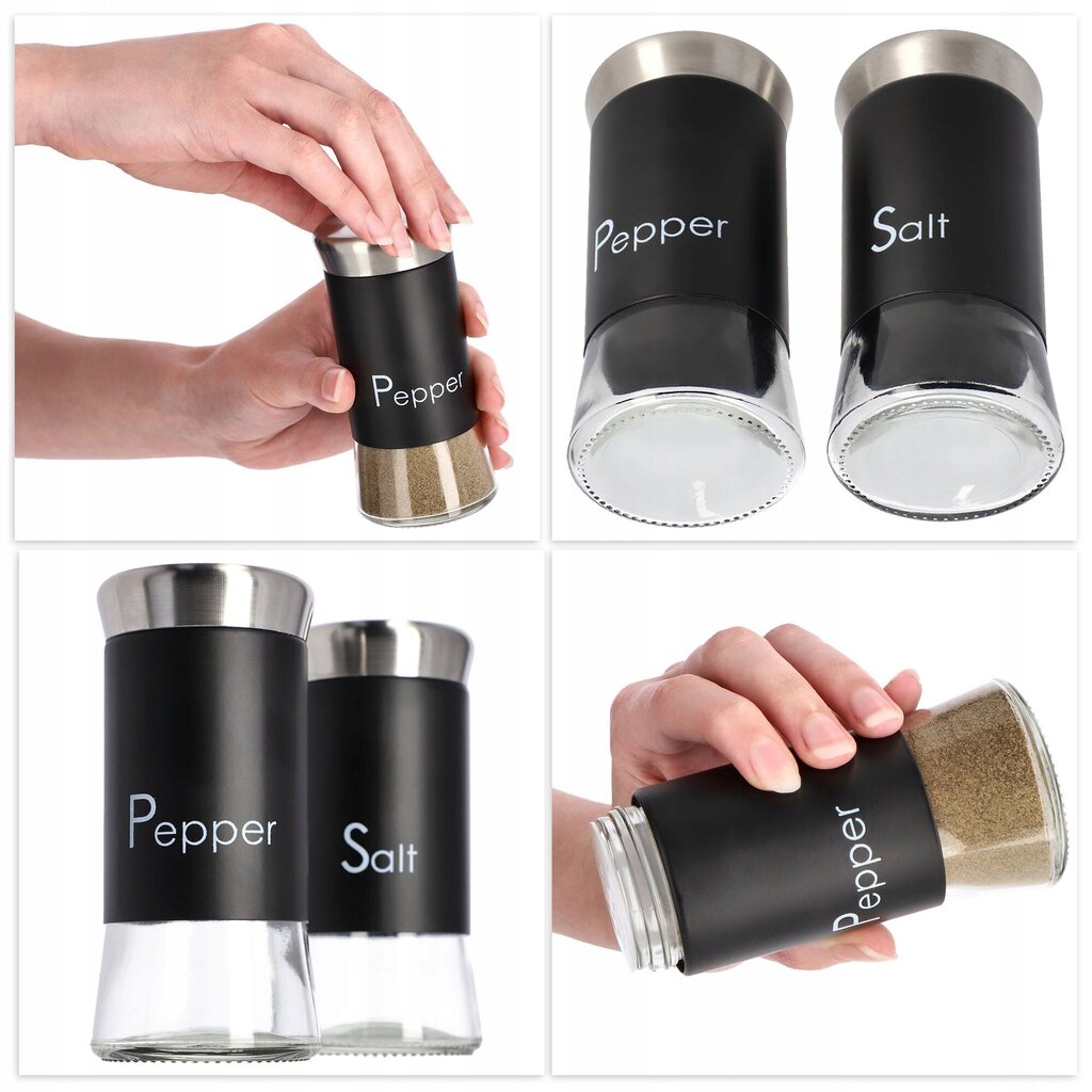 Salt Shaker Salt Seasoner Must konteiner 150ml hind ja info | Soola- ja pipraveskid, maitseianepurgid | kaup24.ee