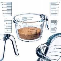 Кухонный мерный стакан, мерный стакан на 1 л, кувшин со стеклянными весами цена и информация | Столовые и кухонные приборы | kaup24.ee