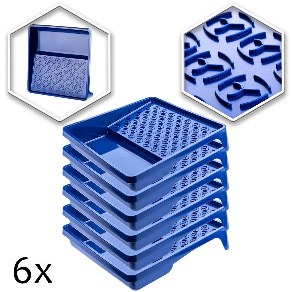 Värvimisalus rullikule Värv 320mm Sinine 6 tk hind ja info | Värvimistööriistad | kaup24.ee