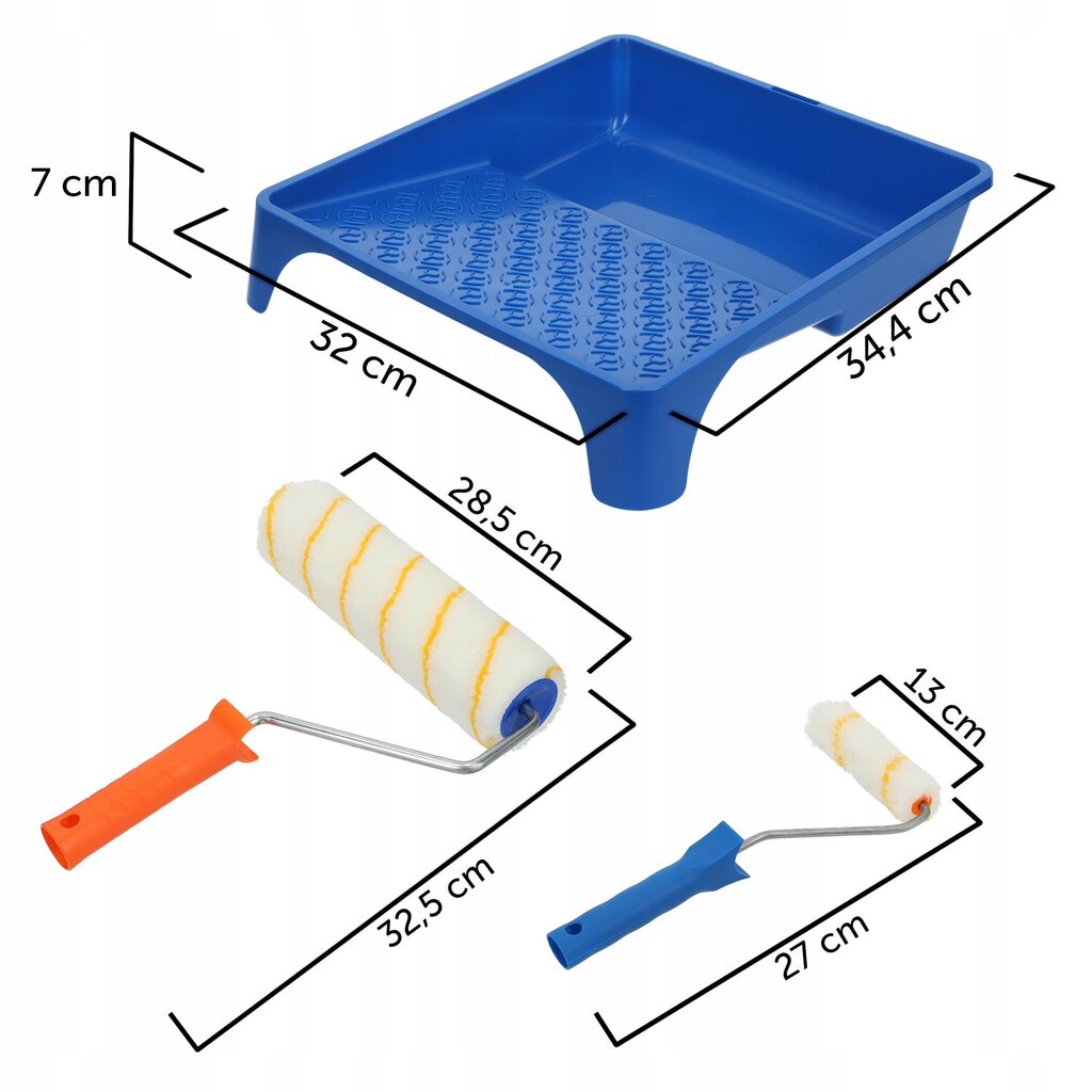 Värvimiskomplekt värvimisrulli hoidiku aluse jaoks hind ja info | Värvimistööriistad | kaup24.ee