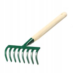 Грабли Маленькие садовые грабли с 8 зубьями и ручкой цена и информация | Садовые инструменты | kaup24.ee