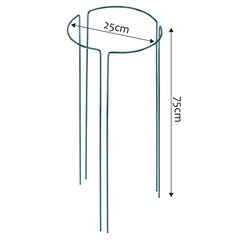 Aiatugi lilledele, metallist taimealus, 75cm, klamber, 3 tk hind ja info | Vaasid, alused, redelid lilledele | kaup24.ee