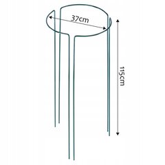 Aiatugi lilledele, metallist taimealus, 115cm, klamber, 3 tk hind ja info | Vaasid, alused, redelid lilledele | kaup24.ee