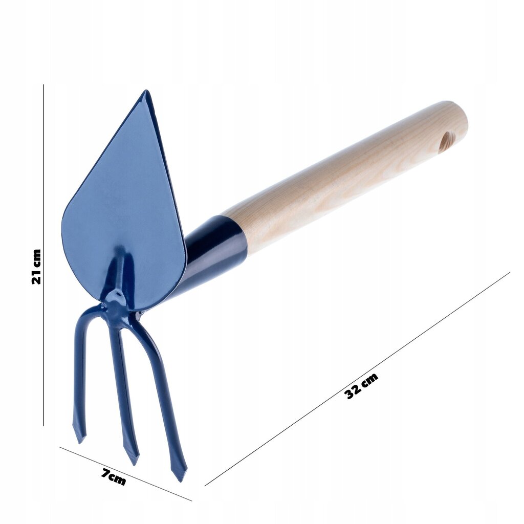 Aiamõtikas kahvliga, käepide 35cm цена и информация | Aiatööriistad | kaup24.ee