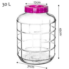 Стеклянная банка, 30 л цена и информация | Посуда и принадлежности для консервирования | kaup24.ee