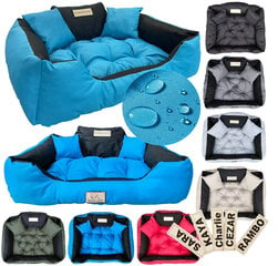 KingDog Blue Waterproof Dog Bed Couch 100x75 цена и информация | Лежаки, домики | kaup24.ee