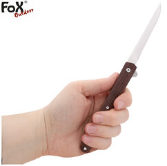 Kokkupandav reisimisnuga , Slim Wooden Handle, Fox Outdoor цена и информация | Механические инструменты | kaup24.ee