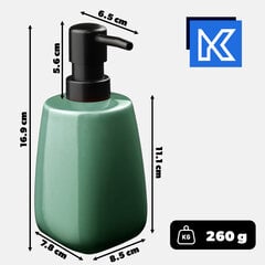 Kadax Vedelseebi dosaator 400ml Roheline hind ja info | Vannitoa sisustuselemendid ja aksessuaarid | kaup24.ee