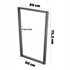 2x Metallist lauajalad Loft Trapetsikujulise Tööstusliku Töölaua jaoks 60x75 cm hind ja info | Meigilauad | kaup24.ee