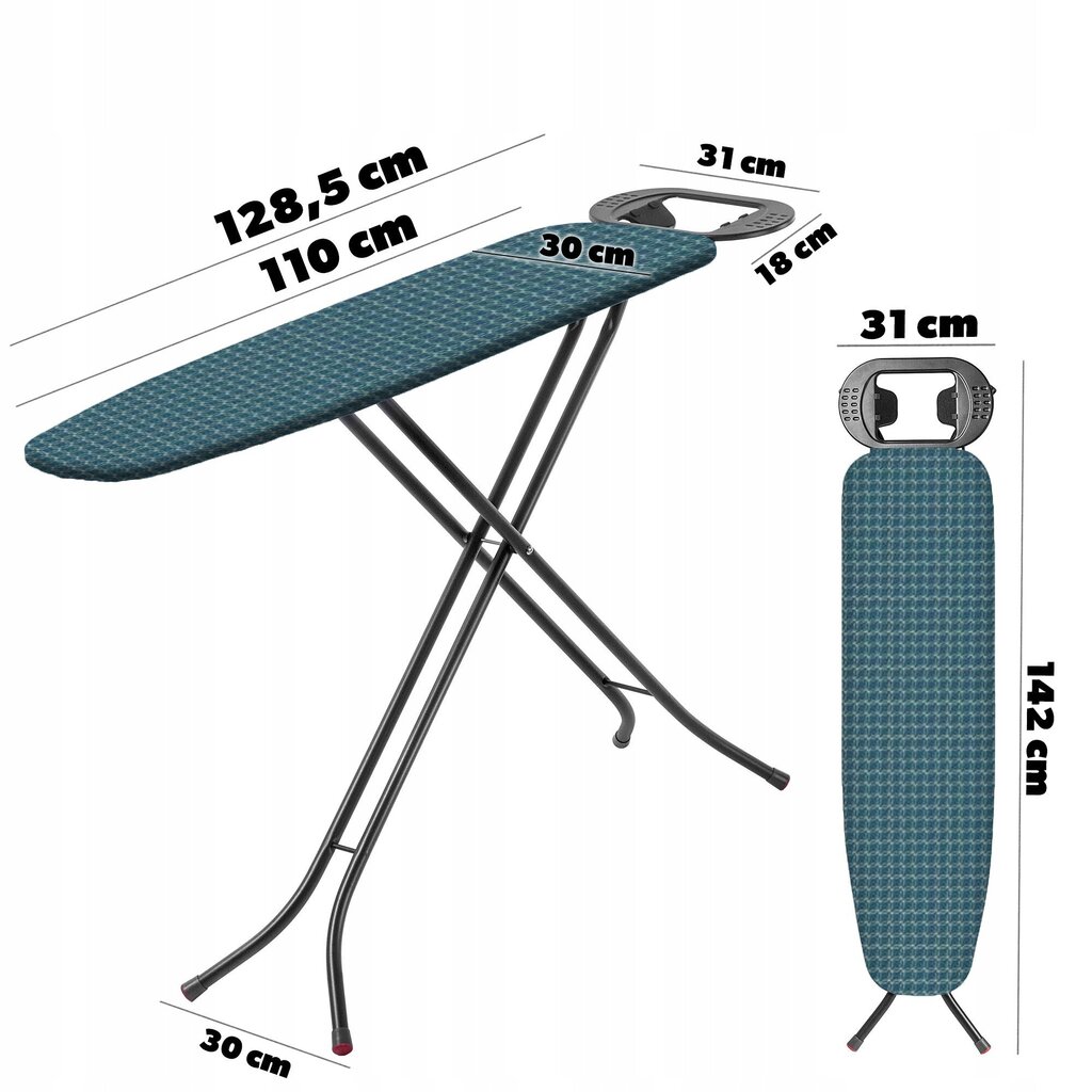 Standardne suur triikimislaud 110x30cm kokkupandav triikraud цена и информация | Triikimislauad | kaup24.ee