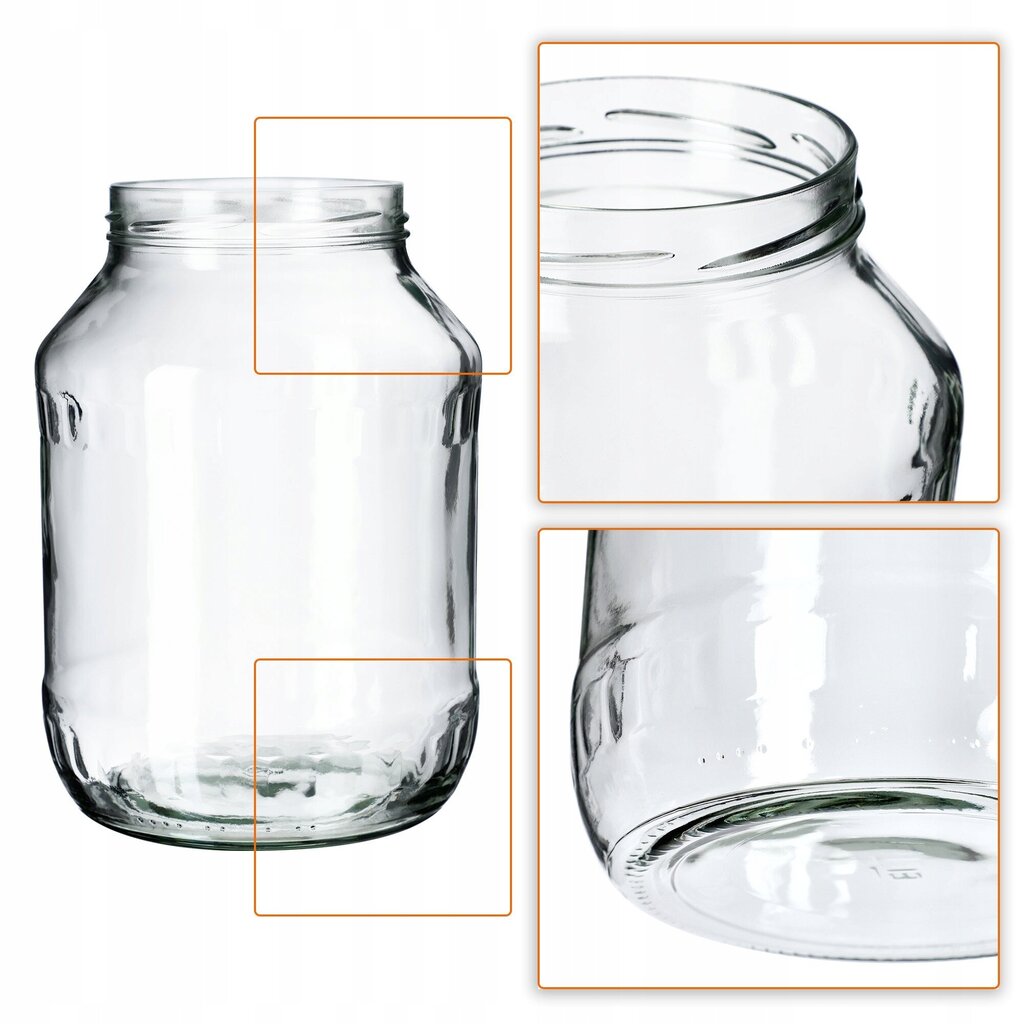 4x klaaspurk 1,7L purgid kurgitinktuuride jaoks + korgid Fi89 цена и информация | Hoidistamiseks | kaup24.ee