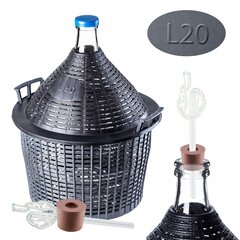 Wine Carboy 20 liitrit veini õhupalli toru kork korvi komplektis hind ja info | Klaasid, tassid ja kannud | kaup24.ee
