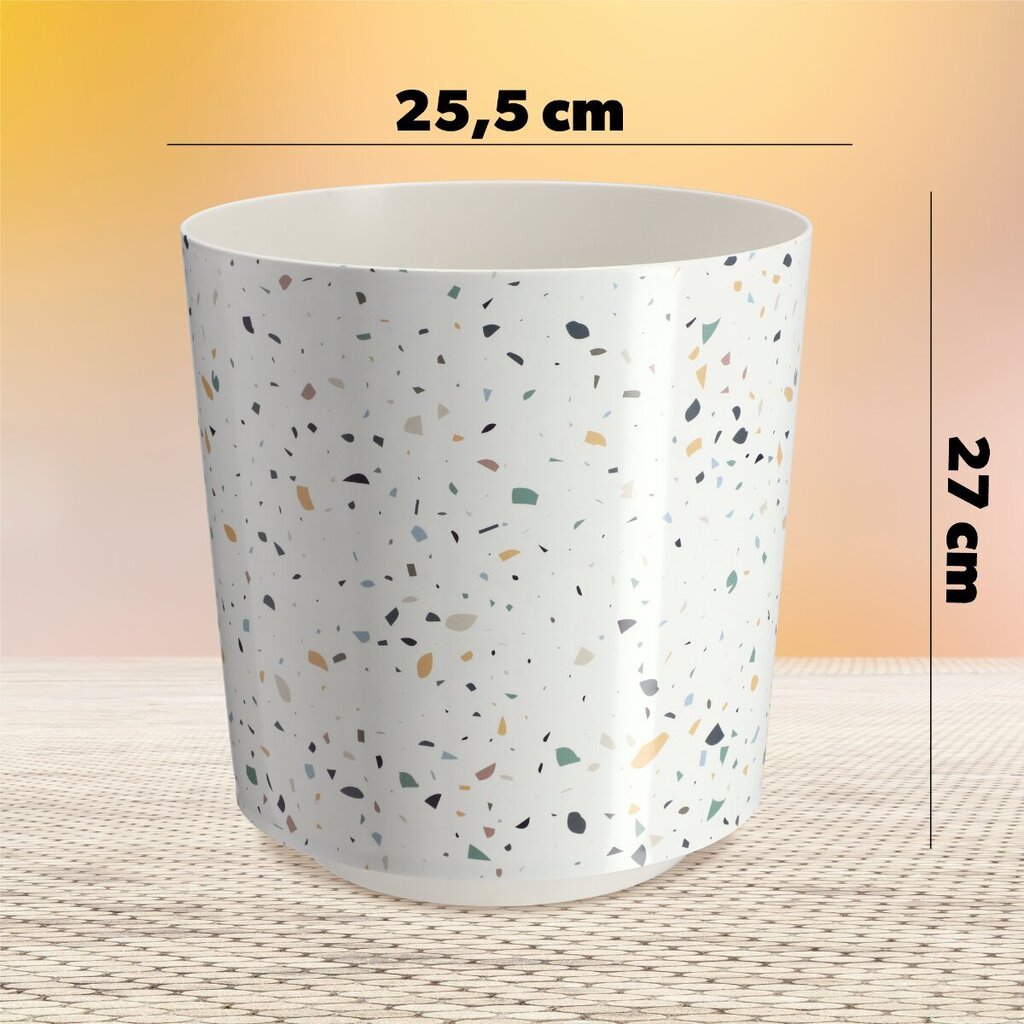 Terrazzo lillepoti kate 25x27cm hind ja info | Dekoratiivsed lillepotid | kaup24.ee