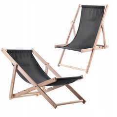 Garden Beach Lamamistool Puidust lamamistoolid 2 tk hind ja info | Päevitustoolid | kaup24.ee