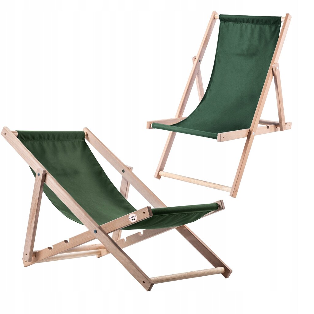 Garden Beach Lamamistool Puidust lamamistoolid 2 tk цена и информация | Päevitustoolid | kaup24.ee