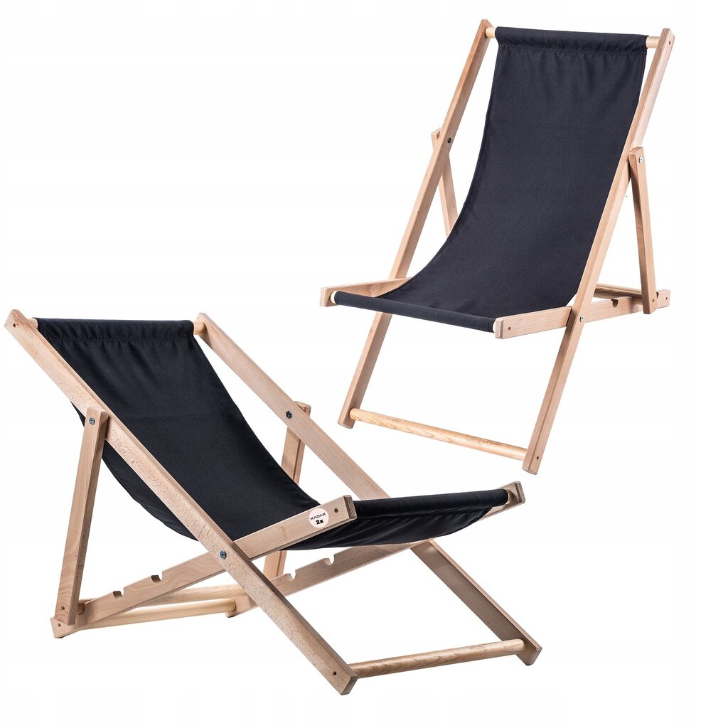 Garden Beach Lamamistool Puidust lamamistoolid 2 tk hind ja info | Päevitustoolid | kaup24.ee