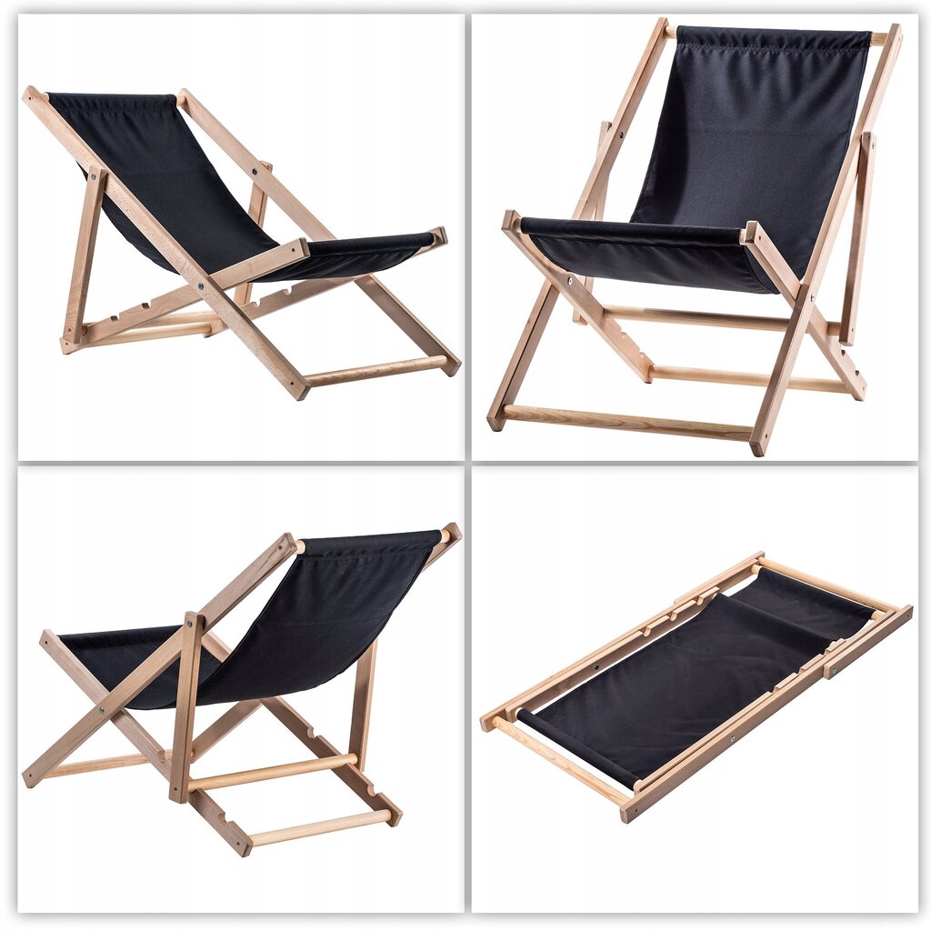 Garden Beach Lamamistool Puidust lamamistoolid 2 tk hind ja info | Päevitustoolid | kaup24.ee