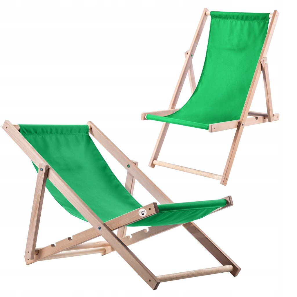 Garden Beach Lamamistool Puidust lamamistoolid 2 tk hind ja info | Päevitustoolid | kaup24.ee