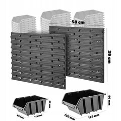 Töökojalaud 58x78 Garaaži sein 38 tk hind ja info | Tööriistakastid, tööriistahoidjad | kaup24.ee