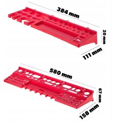 Настенная доска для инструментов 116х78см 70 Эл цена и информация | Ящики для инструментов, держатели | kaup24.ee