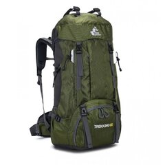 Matkaseljakott RG Trekking 60 (50L + 10L) Khaki Green hind ja info | Spordikotid, seljakotid | kaup24.ee