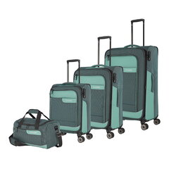 TRAVELITE VIA L/M/S kohvrikomplekt + koti roheline eukalüptine hind ja info | Kohvrid, reisikotid | kaup24.ee