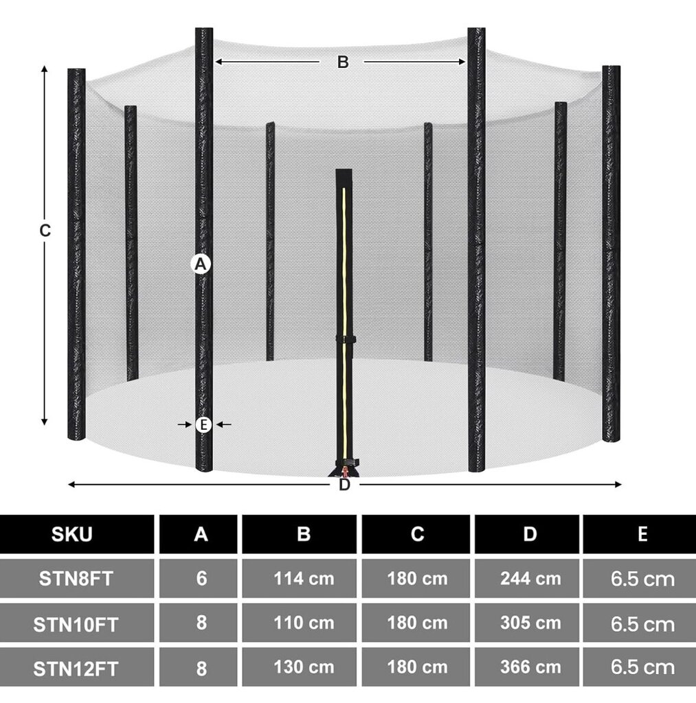 Songmics Asendus batuudivõrgu turvavõrk hind ja info | Batuudid ja batuudi varuosad | kaup24.ee