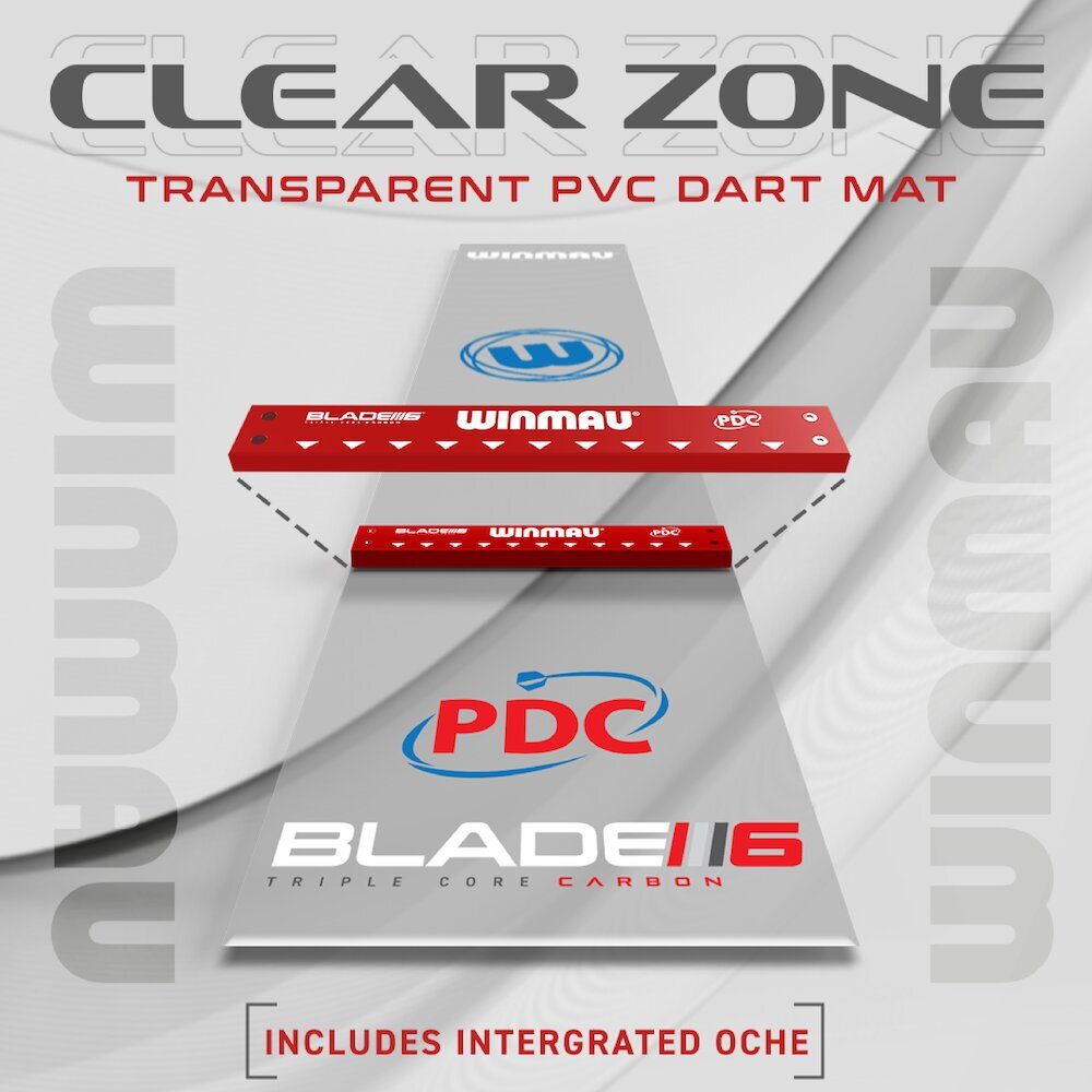 Noolematt Winmau Clearzone PVC äärisega, läbipaistev hind ja info | Noolemängud | kaup24.ee