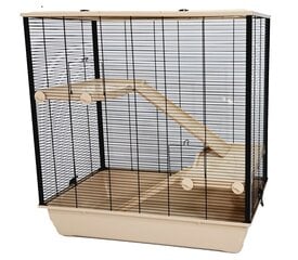 Клетка для хомяка InterZoo Frodo, 78x48x80 см, бежевый цвет цена и информация | Клетки и аксессуары для грызунов | kaup24.ee