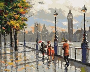 Картина по номерам "Rainy London" 30x40 цена и информация | Живопись по номерам | kaup24.ee