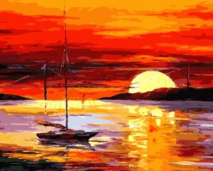 Картина по номерам "Red sunset" 30x40 цена и информация | Живопись по номерам | kaup24.ee