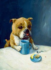 Картина по номерам "Breakfast bulldog" 40x50 цена и информация | Живопись по номерам | kaup24.ee