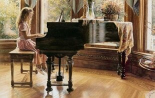 Maal numbrite järgi "Piano girl'' 30x40 hind ja info | Maalid numbri järgi | kaup24.ee