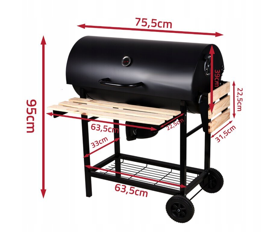 Söegrill MalTec 71 x 35 cm + BBQ põll MalTec 59,5 cm цена и информация | Grillid | kaup24.ee