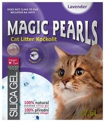 Силиконовый песок для кошачьего туалета : MAGIC PEARLS Лаванда, 7,6 л цена и информация | Туалеты для кошек | kaup24.ee