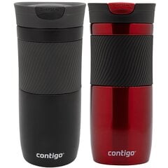 Contigo Byron 470ml termokruuside komplekt - punane + matt must hind ja info | Termosed, termostassid | kaup24.ee