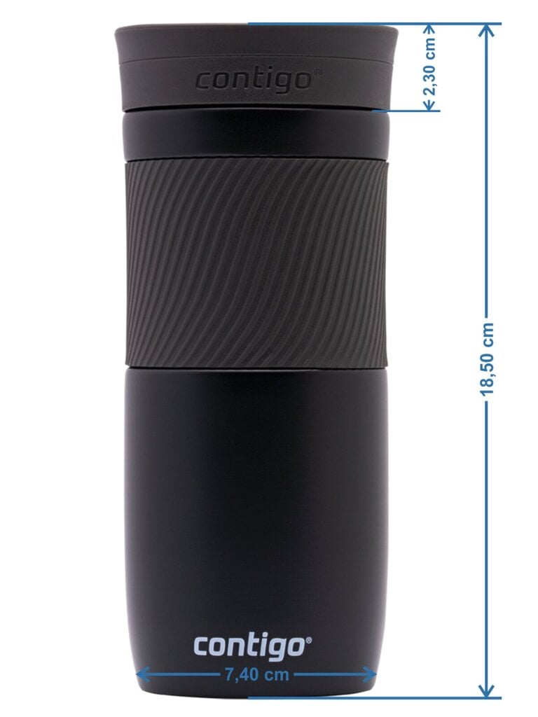 Contigo Byron 470ml termokruuside komplekt - roostevaba teras + matt must цена и информация | Termosed, termostassid | kaup24.ee