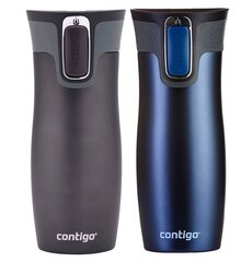 Contigo West Loop 2.0 470ml termokruuside komplekt - tumesinine matt + grafiit matt hind ja info | Termosed, termostassid | kaup24.ee