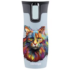 Contigo West Loop 2.0 470ml termokruus - Colourful Cat - Blue Matte hind ja info | Termosed, termostassid | kaup24.ee