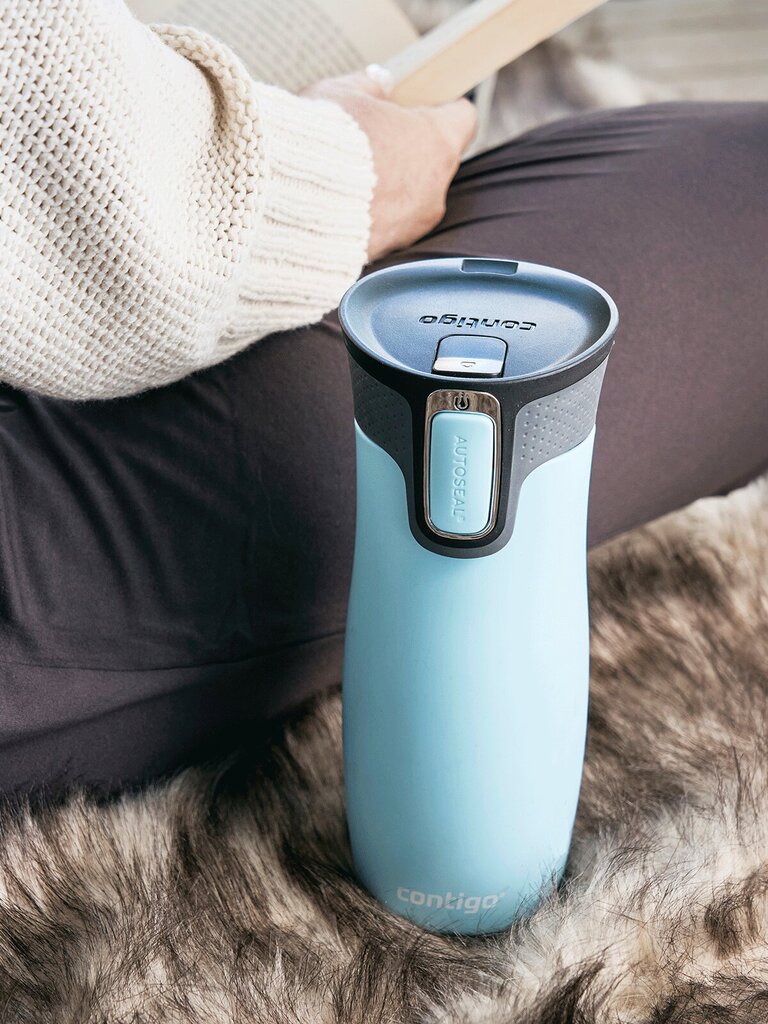 Contigo West Loop 2.0 470ml termokruus - Colourful Cat - Blue Matte цена и информация | Termosed, termostassid | kaup24.ee