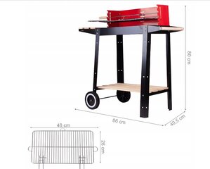 САДОВЫЙ ГРИЛЬ 48 x 26,5 см цена и информация | Грили | kaup24.ee