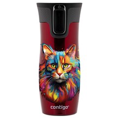 Contigo West Loop 2.0 termokruus 470ml - Colourful Cat - punane hind ja info | Termosed, termostassid | kaup24.ee